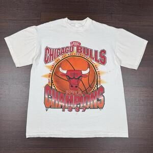 1997 Chicago Bulls  Campions Shirt 90S -  - White Big